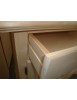 MOBILI 2G -  CREDENZA SAGOMATA IN LEGNO GREZZA 2 PORTE 2 CASSETTI