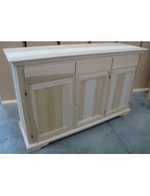 MOBILI 2G - MADIA CREDENZA IN LEGNO GREZZA 3 PORTE L.147 P.45 H.93