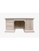 MOBILI 2G - SCRIVANIA IN LEGNO GREZZO 4 CASSETTI 1 PORTA 170X80X78