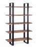 MOBILI 2G - LIBRERIA INDUSTRIAL LEGNO/ACCIAIO L.110 P.40 H.180