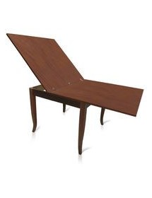 MOBILI 2G - Set tavolo 80X80 legno allungabile quadrato +4 sedie l
