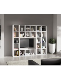 Libreria porta TV bianco frassinato + n.2 elementi cubo - Arredamenti e  Mobili classici e moderni economici per Agriturismi, B&B e Hotel