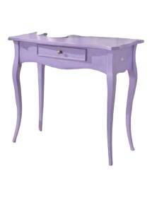 MOBILI 2G - CONSOLLE SHABBY LEGNO CONSUMATA LAVANDA 87x38x77  VISTA FRONTALE