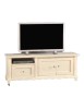 MOBILI 2G - PORTA TV IN LEGNO 2 PORTE SHABBY AVORIO L.160 P.45 H.57