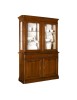 MOBILI 2G - CRISTALLIERA-BOISERIE IN LEGNO CON FREGI TINTA NOCE MISURA L.154 P.53 H.230