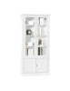 MOBILI 2G - VETRINA CLASSICA IN LEGNO BIANCO 90X41X186H vista frontale