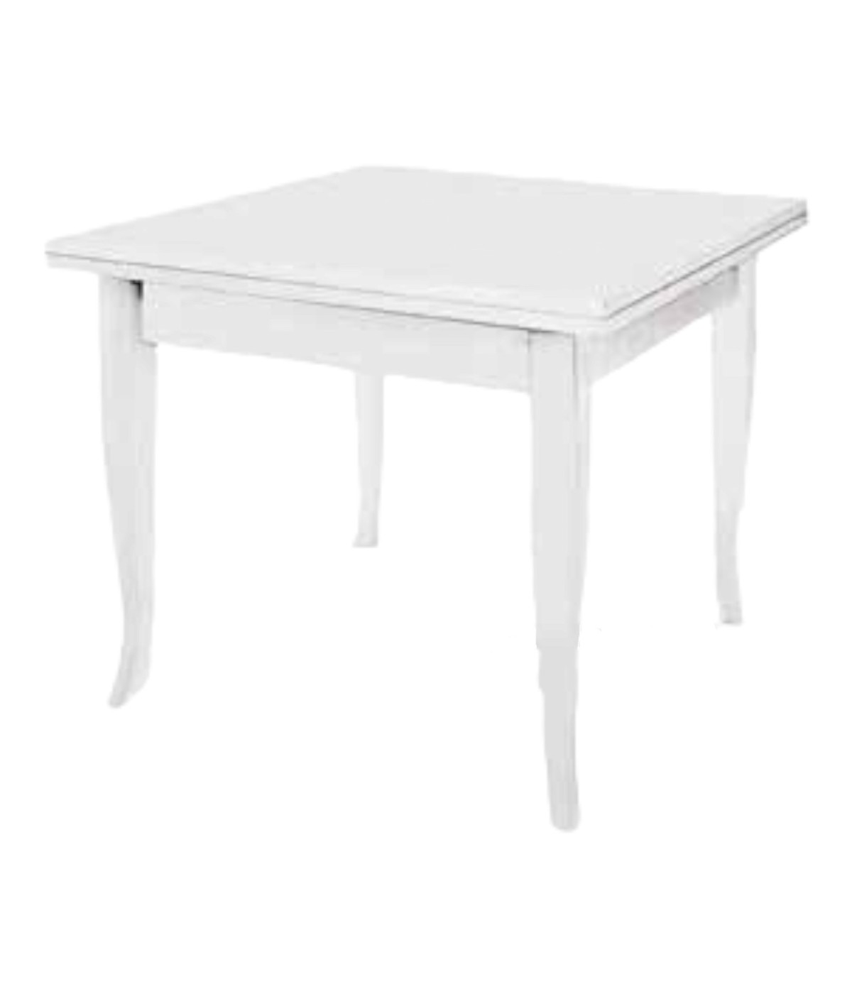 PORTUS, Tavolo da Cucina Allungabile Libro 80x40(80) Aurora Gambe Bianco