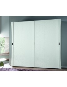 MOBILI 2G - ARMADIO 2 PORTE SCORREVOLI ARTE POVERA IN LEGNO FRASSINO BIANCO 287x67x258