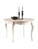 MOBILI 2G - TAVOLO ROTONDO BIANCO LACCATO SHABBY CLASSICO 100 H.78