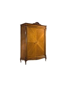 MOBILI 2G - ARMADIO 2 PORTE CLASSICO IN LEGNO FINITURA BASSANO L.132 P.59 H.202