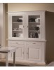 MOBILI 2G - CRISTALLIERA CLASSICA SHABBY BIANCO INTARSI 168x48x222 VISTA FRONTALE