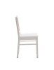 MOBILI 2G - Set 2 sedie legno shabby bianco seduta legno L.43 H.87 P.48 vista laterale