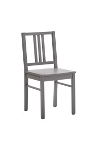 MOBILI 2G - Set 2 sedie legno shabby grigio seduta legno L.43 H.87 P.48 VISTA FRONTALE