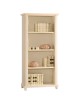 MOBILI 2G - LIBRERIA ARTE POVERA LEGNO 4 RIPIANI AVORIO 87X40X189 vista frontale