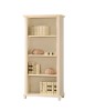 MOBILI 2G - LIBRERIA ARTE POVERA LEGNO 4 RIPIANI AVORIO 87X40X189 vista frontale