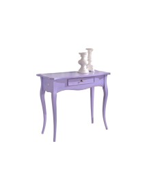 MOBILI 2G - CONSOLLE SHABBY LEGNO CONSUMATA LAVANDA 87x38x77  VISTA FRONTALE