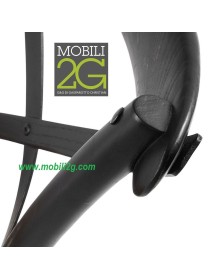 MOBILI 2G - SET 2 Sedie Cross Bistrot  vintage Nero in Olmo seduta rivestita naturale vista schienale