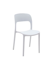 MOBILI 2G - Set 4 sedie moderne design in polipropilene bianco vista frontale