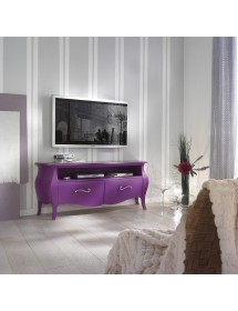 MOBILI 2G - MOBILE PORTA TV IN LEGNO LACCATO FUCSIA x SOGGIORNO SALOTTO 141x45x62 VISTA FRONTALE