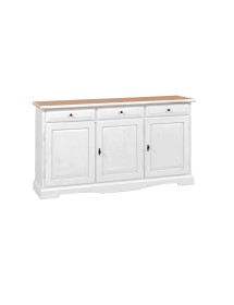 MOBILI 2G - MADIA CREDENZA IN LEGNO LACCATO BIANCO OPACO L.156 P.42 H.85 vista frontale