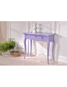 MOBILI 2G - CONSOLLE SHABBY LEGNO CONSUMATA LAVANDA 87x38x77  VISTA FRONTALE