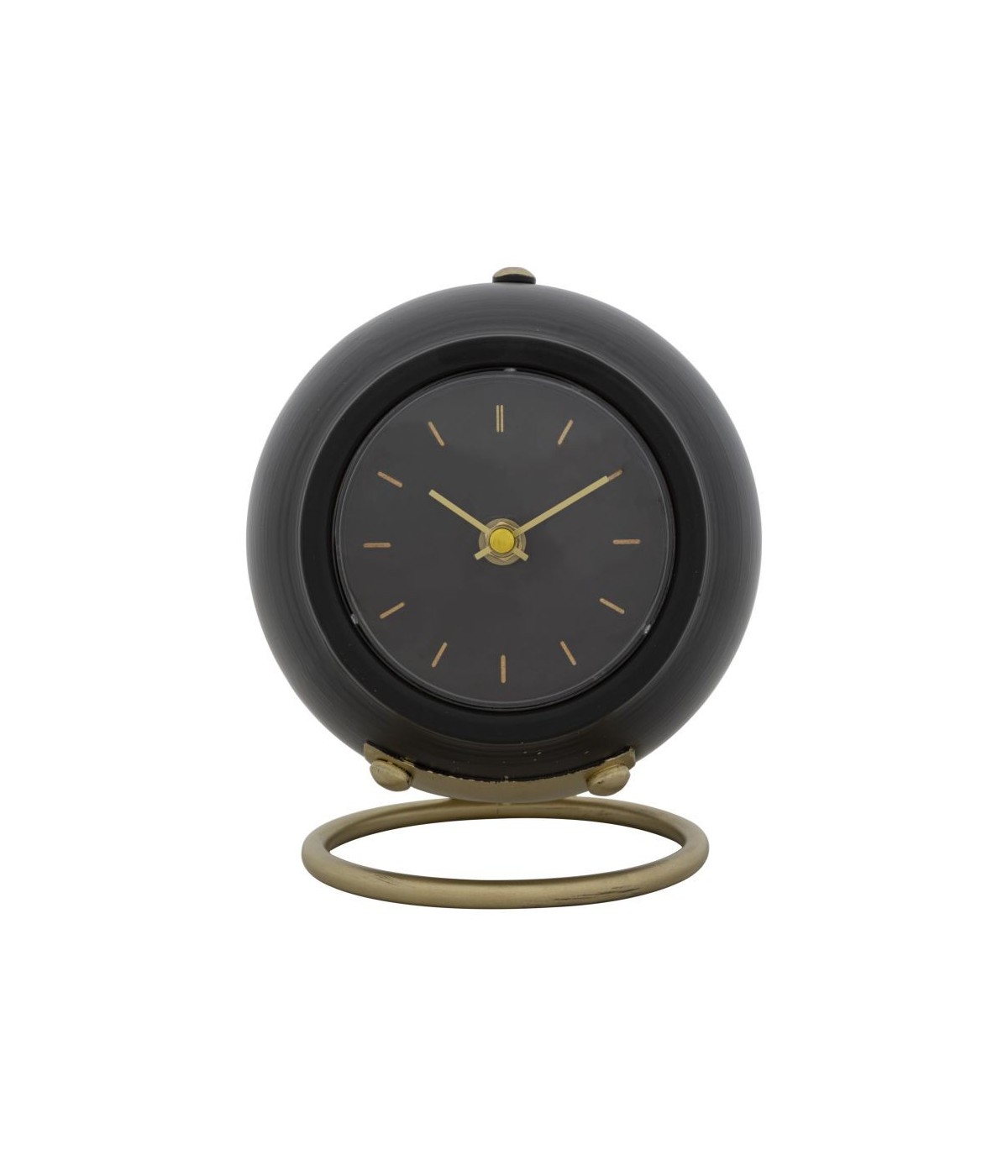 Orologio da tavolo ball nero cm 16x13x19 min 2