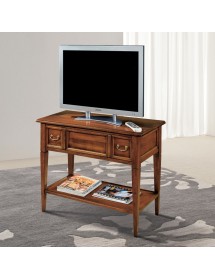 MOBILI 2G - Porta tv 1 ribalta 1 ripiano classico legno bassano 90X47x73 VISTA FRONTALE