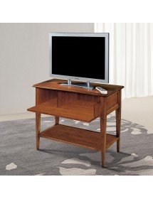 MOBILI 2G - Porta tv 1 ribalta 1 ripiano classico legno bassano 90X47x73 VISTA FRONTALE APERTURA RIBALTA