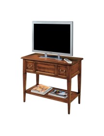 MOBILI 2G - Porta tv 1 ribalta 1 ripiano classico legno bassano 90X47x73 VISTA FRONTALE