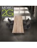 MOBILI 2G - TAVOLO MASSELLO NODO APERTO 180X90 SP. 6 cm  FISSO (801) vista frontale