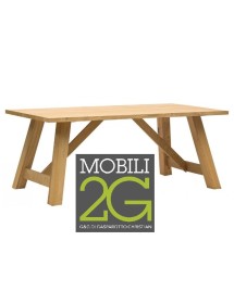 MOBILI 2G - TAVOLO ROVERE IMPIALLACCIATO 160X90 SP. 4 cm  FISSO