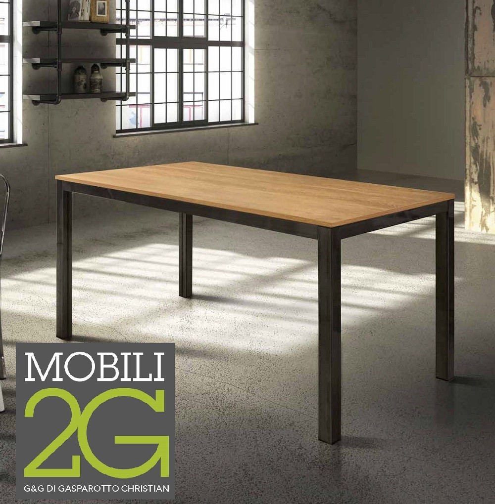 MOBILI 2G - TAVOLO MODERNO ROVERE ALLUNGABILE 140X80