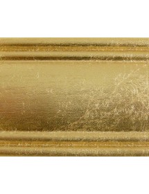 MOBILI 2G - Comò bombato legno foglia oro pomolo swarovski 100x45x85 vista frontale oro