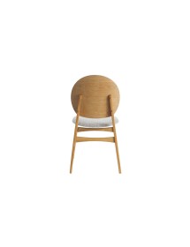 MOBILI 2G - Set tavolo moderno legno e vetro con 4 sedie imbottite vista schienale sedia