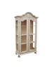 MOBILI 2G - Vetrina 2 Porte 3 ripiani Legno Grezzo 103x45x197 VISTA FRONTALE