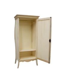 MOBILI 2G -  Armadio classico 1 porta legno grezzo 93X64X213 vista frontale