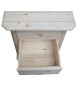 MOBILI 2G -  Comodino classico 3 cassetti legno massello abete grezzo 50x38x65 vista frontale