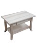 MOBILI 2G - Tavolino rettangolare legno massello grezzo 80X47X50 vista frontale