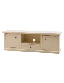 MOBILI 2G - Porta tv 2 ante legno shabby avorio 160x46x56 VISTA FRONTALE