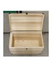 MOBILI 2G - CASSAPANCA BAULE IN LEGNO GREZZA L.80 P.45 H.50 VISTA FRONTALE