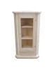 MOBILI 2G - Mobile angolare vetrina 1 porta classico legno grezzo L.50 P.50 H.130 vista frontale