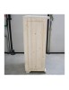 MOBILI 2G - Mobile angolare vetrina 1 porta classico legno grezzo L.50 P.50 H.130 vista frontale