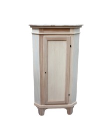 MOBILI 2G - Mobile angolare 1 porta classico legno grezzo L.52 P.52 H.138 vista frontale